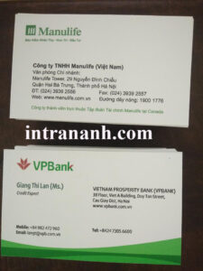 in card visit vpbank